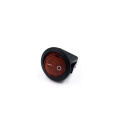 JEC 6A 250V JS-606-2AL-Q-RB-3H on off  illuminated round rocker switch